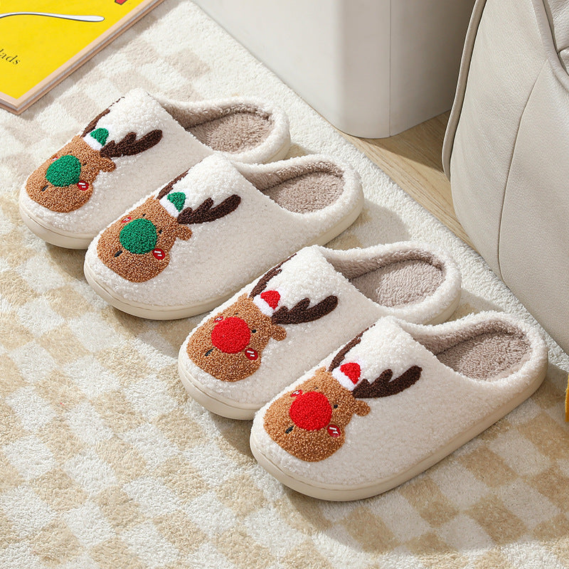 Deerly Cozy Christmas Slippers