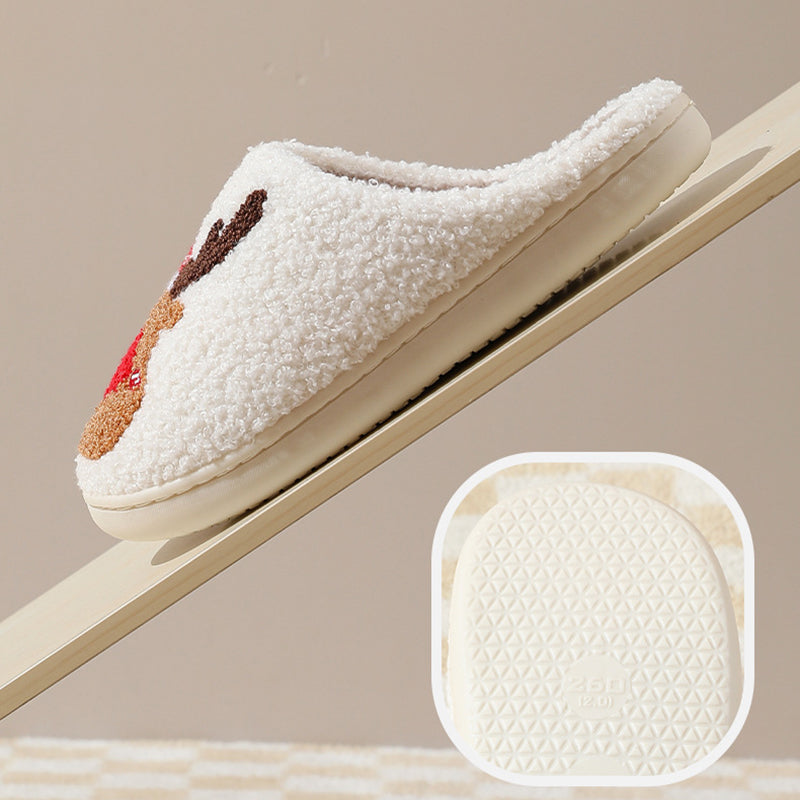 Deerly Cozy Christmas Slippers